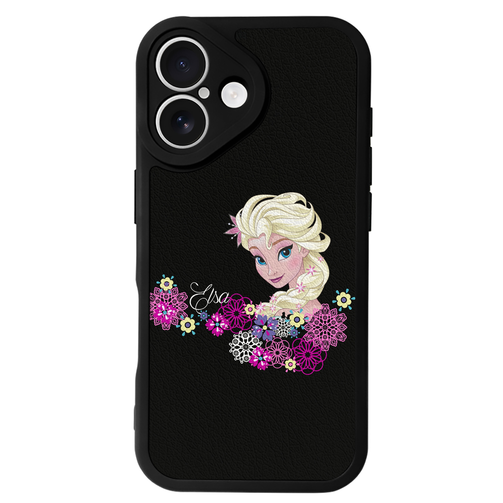 （画像用） アナと雪の女王 アンナ エルサ Frozen Anna Elsa 【iPhone 16シリーズ対応】シリコンスマホケース（レザー調） 材質：シリコン